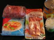 Frikadellen mit Bacon, Ananas & Käse - Rezept