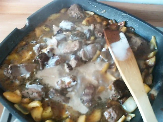 Apfel-Zwiebel Leber mit Kartoffelstampf - Rezept - Bild Nr. 7