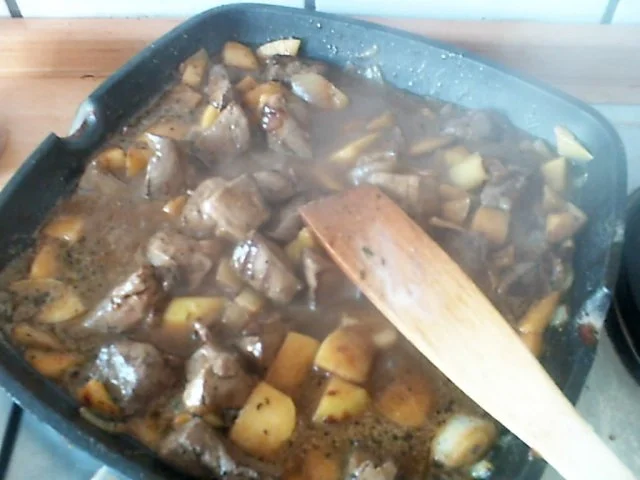 Apfel-Zwiebel Leber mit Kartoffelstampf - Rezept - Bild Nr. 8