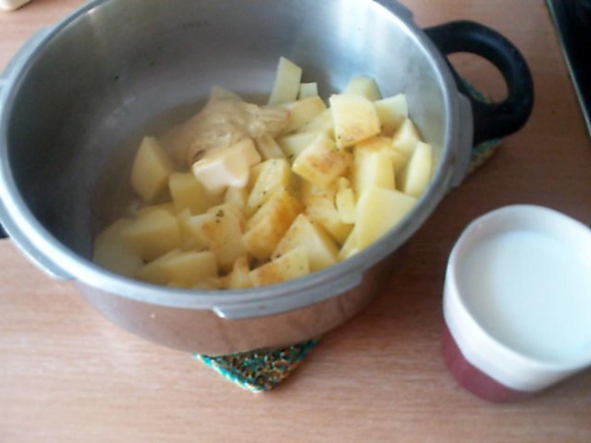 Apfel-Zwiebel Leber mit Kartoffelstampf - Rezept - Bild Nr. 9