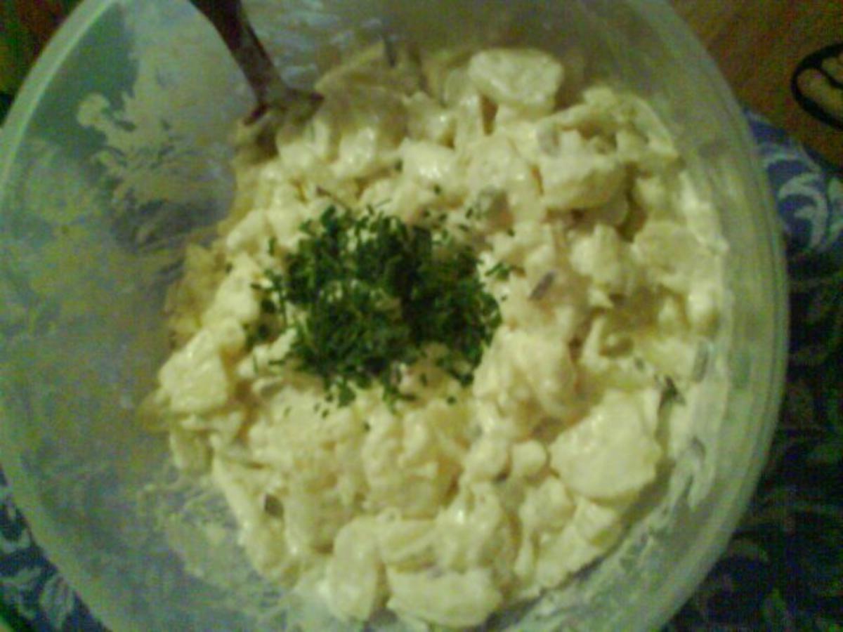 Süß saurer Kartoffelsalat mit Schnitzel Wiener Art - Rezept - Bild Nr. 5