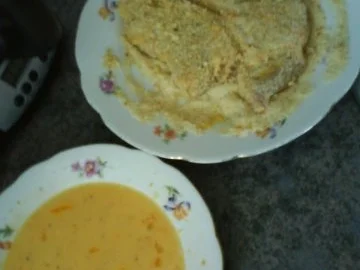 Rezept: Süß saurer Kartoffelsalat mit Schnitzel Wiener Art Bild Nr. 9 Süß saurer Kartoffelsalat mit Schnitzel Wiener Art - Rezept - Bild Nr. 9