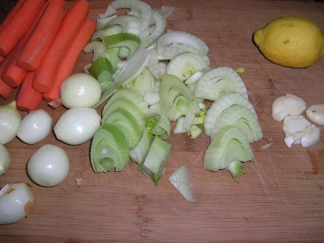 Gerösteter Schweinebauch mit knusprigem Fenchel, Schalotten und Möhrchen - Rezept - Bild Nr. 11