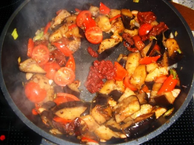 Rezept: Aubergingemüse Bild Nr. 7 Aubergingemüse - Rezept - Bild Nr. 7