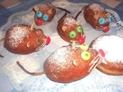 Faschingsmäuse aus Krapfenteig - Rezept