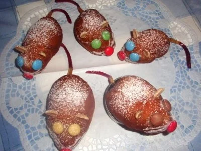 Faschingsmäuse aus Krapfenteig - Rezept - Bild Nr. 4