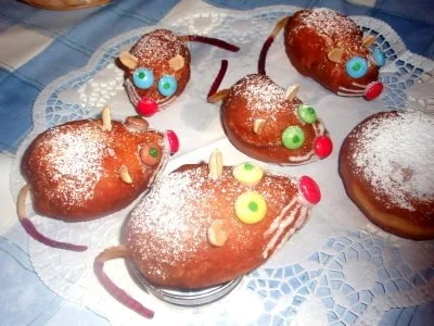 Faschingsmäuse aus Krapfenteig - Rezept - Bild Nr. 6