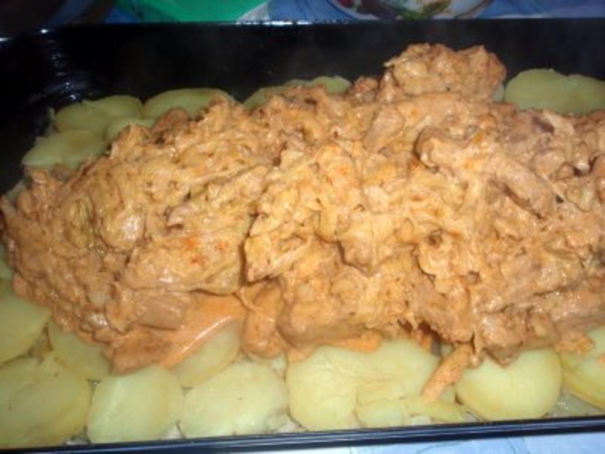 Ofen - Gyros mit Kartoffeln und Kraut - Rezept - Bild Nr. 5