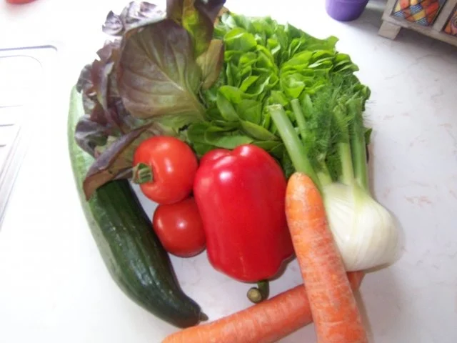 Rezept: Marinierte Putenbrust mit buntem Salat und Dicken Dingern Bild Nr. 8 Marinierte Putenbrust mit buntem Salat und Dicken Dingern - Rezept - Bild Nr. 8