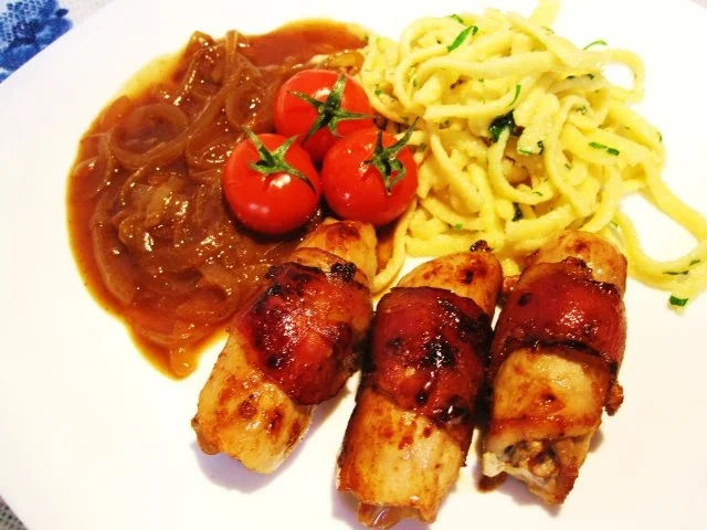 Rezept: Schweine-Röllchen aus meiner Versuchsküche ... Bild Nr. 9 Schweine-Röllchen aus meiner Versuchsküche ... - Rezept - Bild Nr. 9