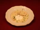 Kartoffelcremesuppe mit Krabben - Rezept