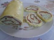 Käserolle mit kalt geräucherten Lachs - Rezept