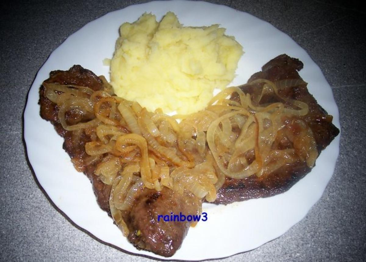 Bilder für Kochen: Rinder-Leber, gebraten - Rezept