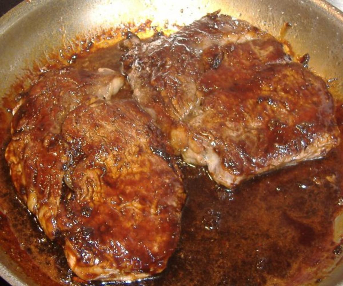 Steak mit scharfer Orangen-Soja-Sauce - Rezept - Bild Nr. 4