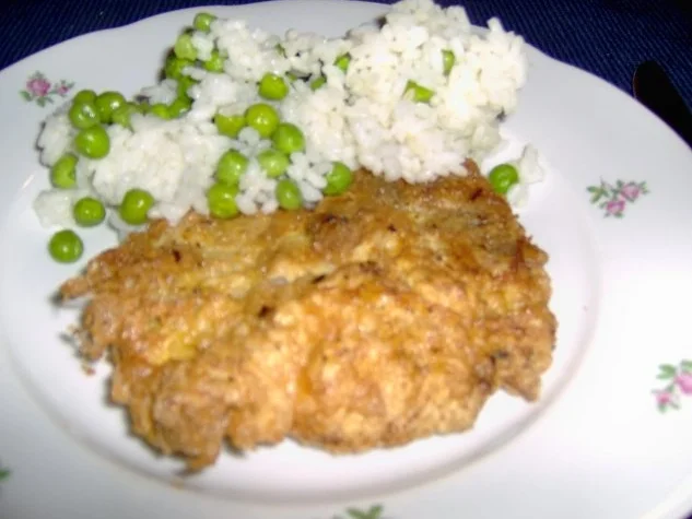 Rezept: Pariserschnitzel mit Erbsenreis Bild Nr. 2 Pariserschnitzel mit Erbsenreis - Rezept - Bild Nr. 2
