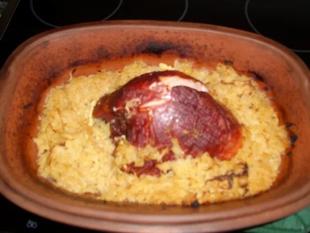 Rezept: Kasseler mit Sauerkraut im Römertopf- Fettfrei Kasseler mit Sauerkraut im Römertopf- Fettfrei - Rezept