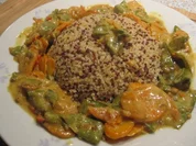 Bulgur-Quinoa mit scharfem Gemüsecurry - Rezept