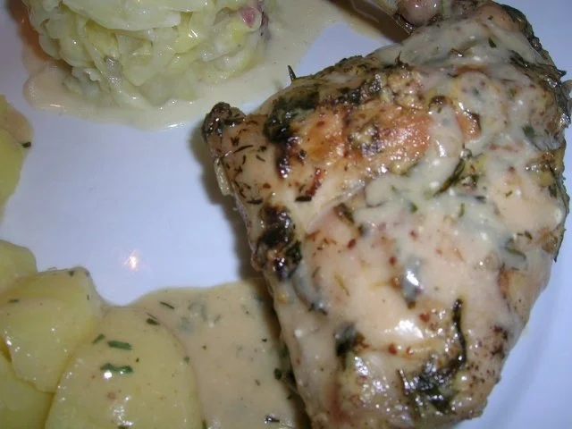 Kaninchen in Estragon-Senf-Sauce (einfach nur lecker die Sauce!) an Spitzkohlgemüse - Rezept - Bild Nr. 5