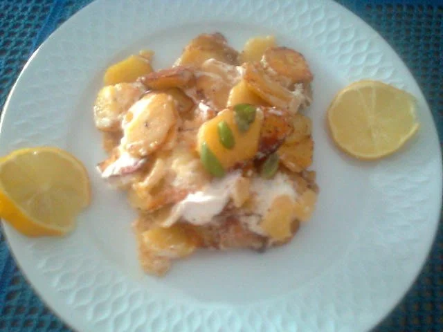 Rezept: Rohe Bratkartoffeln mit Ziegencamembert Rohe Bratkartoffeln mit Ziegencamembert - Rezept