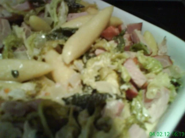 Schupfnudelauflauf mit Kassler und Wirsing - Rezept - Bild Nr. 2