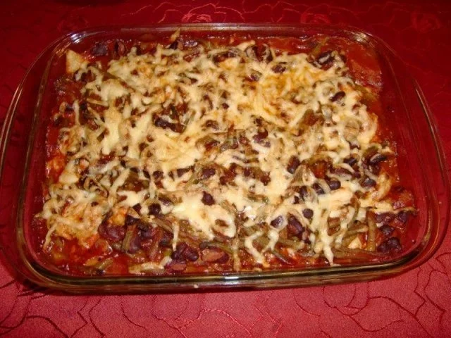 Scharfer Kartoffelauflauf mit Hühnchen à la Heiko - Rezept