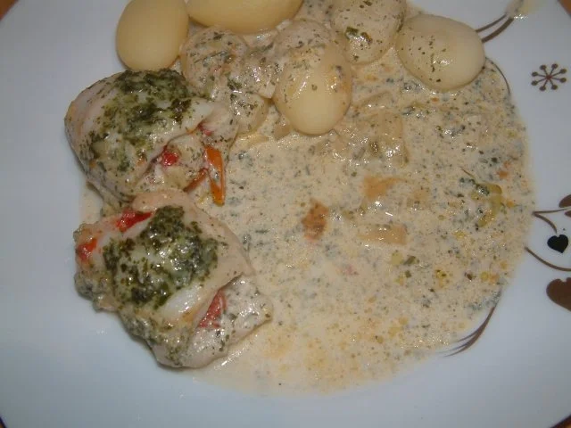 Pangasiusrouladen in Kräuter-Sahnesauce - Rezept
