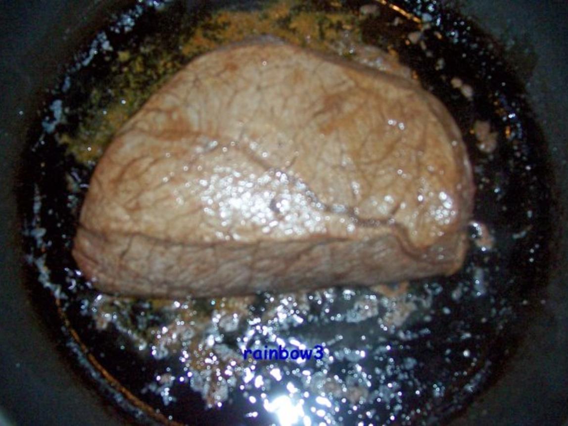 Kochen: Rinderbraten mit Rotwein Zwiebel Sauce - einfach - von rainbow3