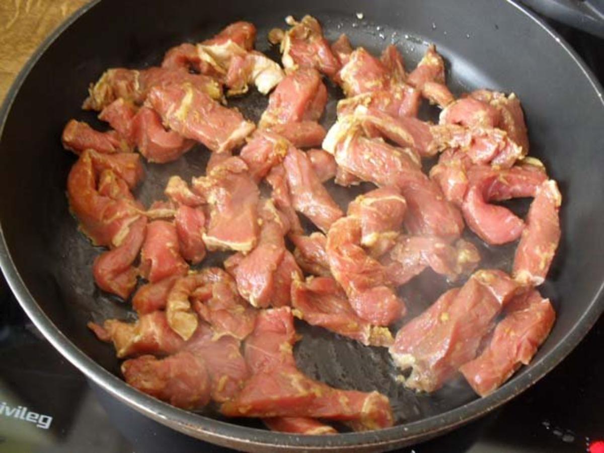 Rindfleisch scharf - aus dem Wok mit Gemüse - Rezept - Bild Nr. 7