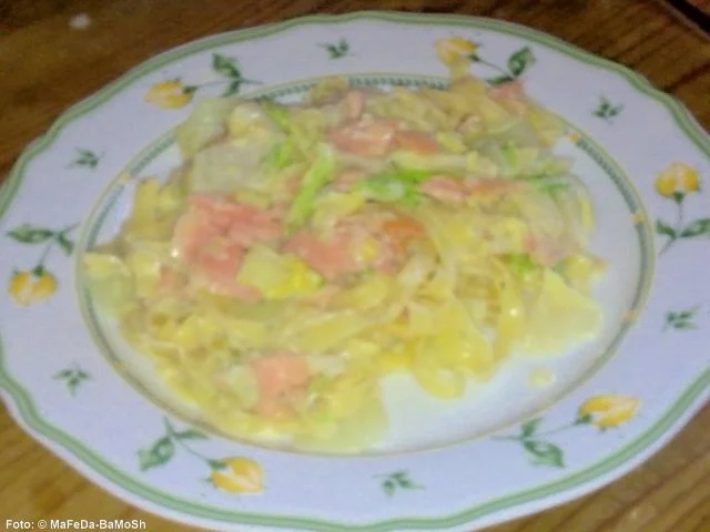 Chinakohl-Lachs-Nudeln - Rezept - Bild Nr. 2