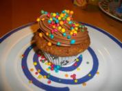 Apfel-Muffin mit Schokoladentopping - Rezept