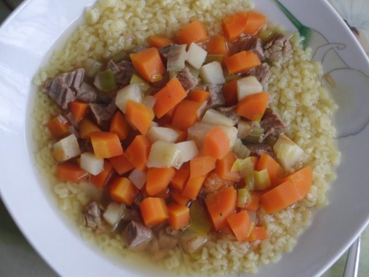 Suppe : Rinder-Eintopf für  H i t z e f r e i   im Winter, mit wunderbaren Gemüse - Rezept - Bild Nr. 4
