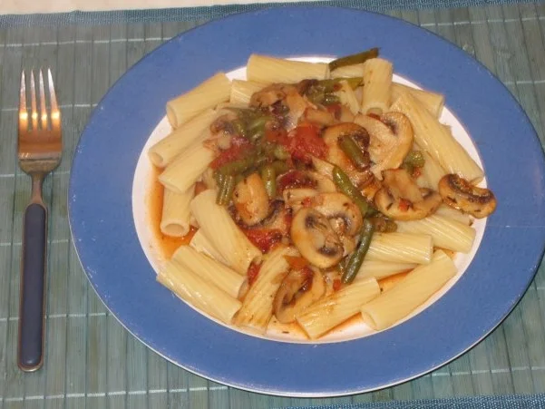 vegan:Nudeln mit bunter Pilzsauce - Rezept