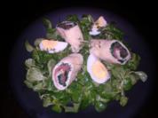 Lachsrolle auf Feldsalat - Rezept