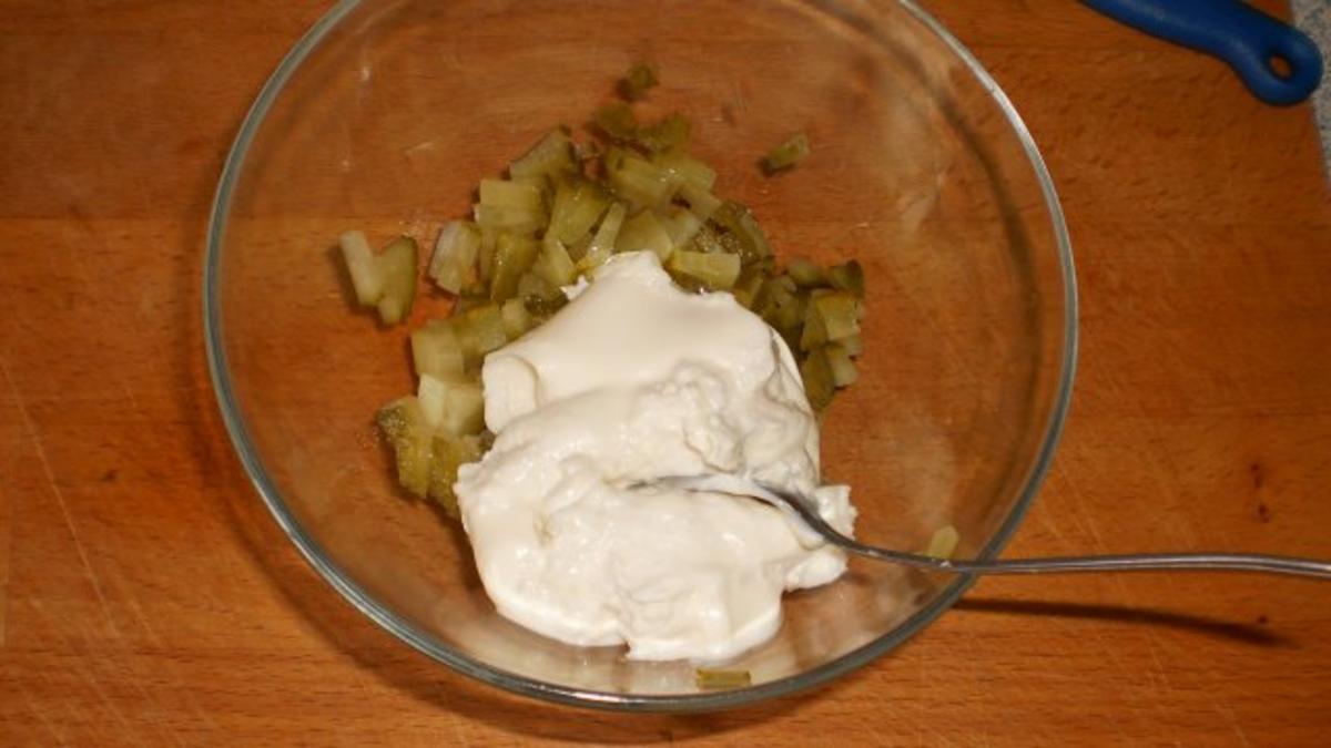 Bratkartoffeln an gerolltem Schinkenröllchen mit Rettichcreme gefüllt - Rezept - Bild Nr. 3