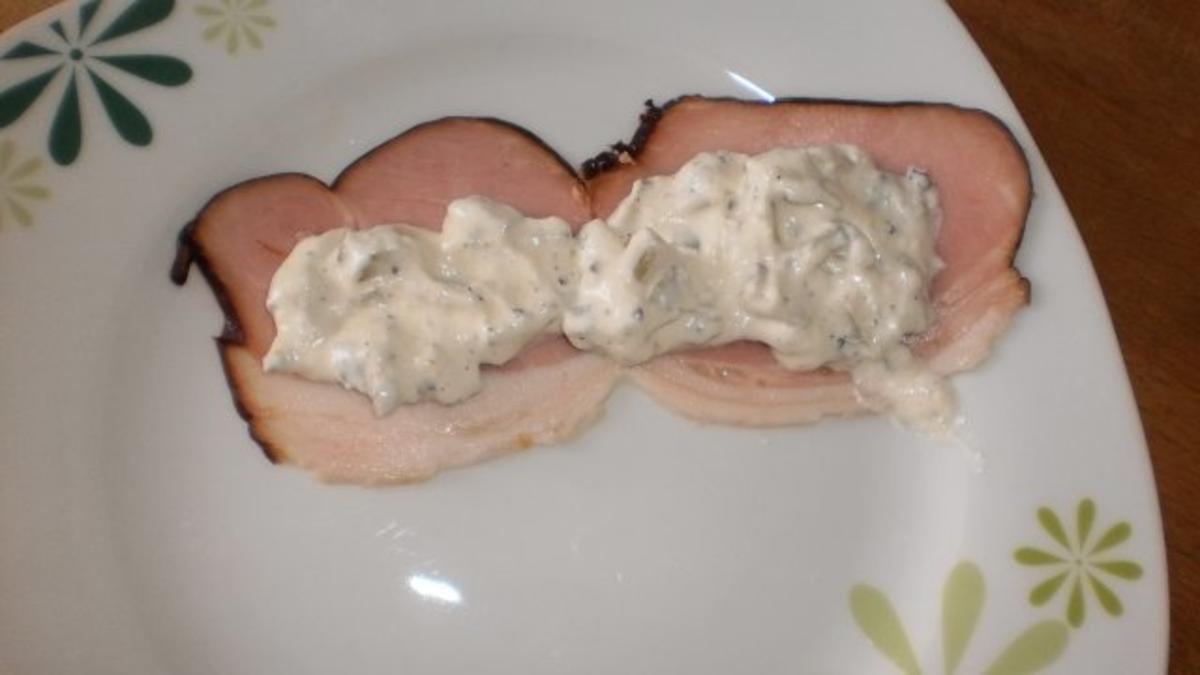 Bratkartoffeln an gerolltem Schinkenröllchen mit Rettichcreme gefüllt - Rezept - Bild Nr. 5