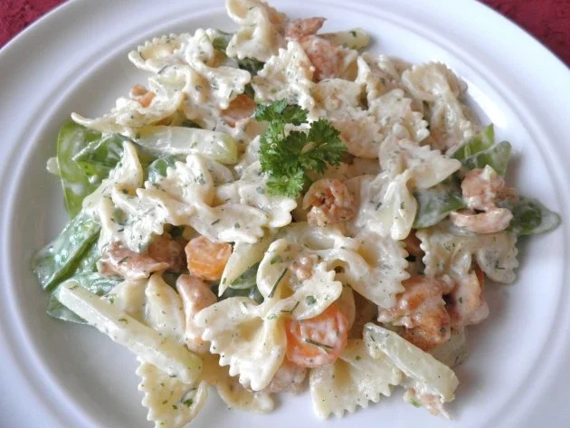 Hähnchen, Gemüse und Nudeln in Käsesoße - Rezept - Bild Nr. 6