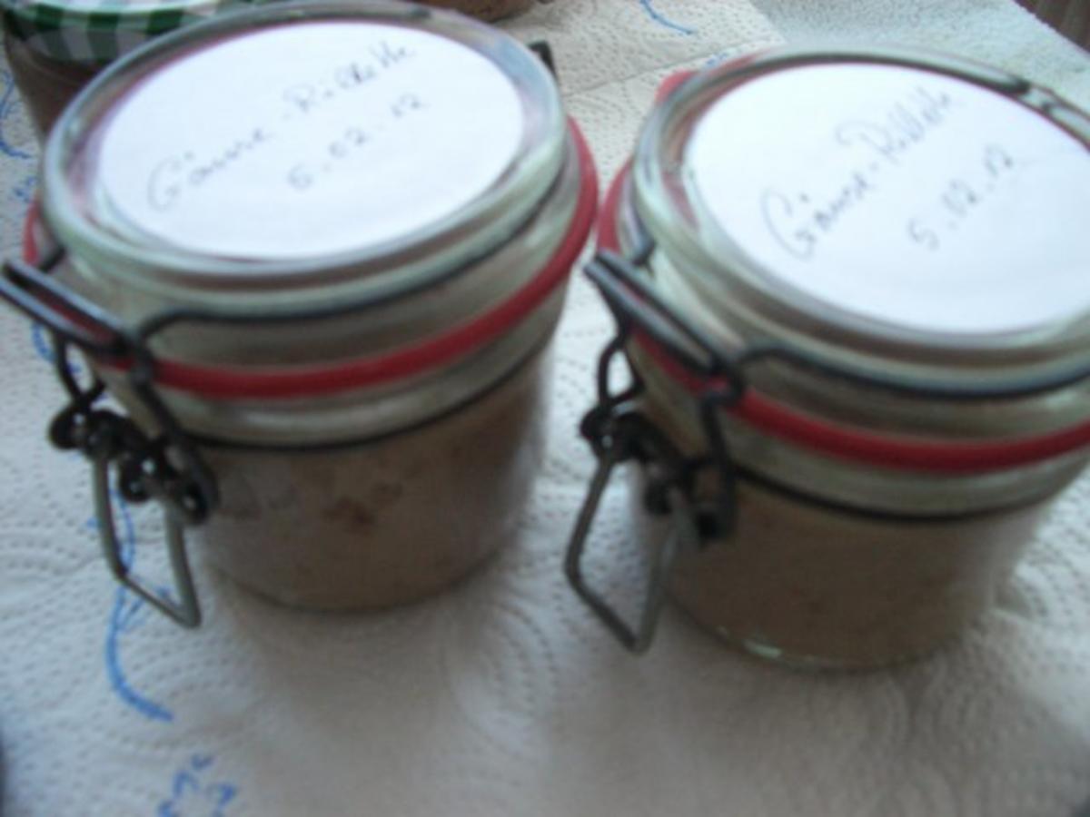 Rillettes  von Schweinefleisch und Gänsefleisch - Rezept