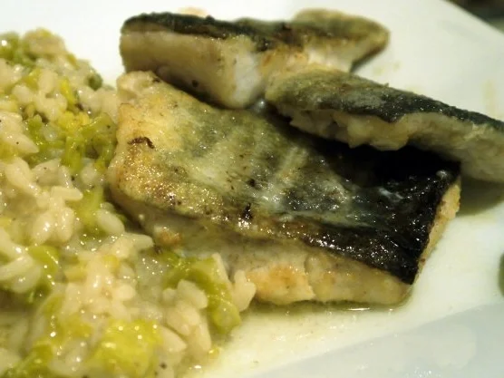 Rezept: Gebratener Skrei an Wirsing-Risotto Gebratener Skrei an Wirsing-Risotto - Rezept