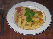 Olli´s vegetarische Nudelpfanne - Rezept