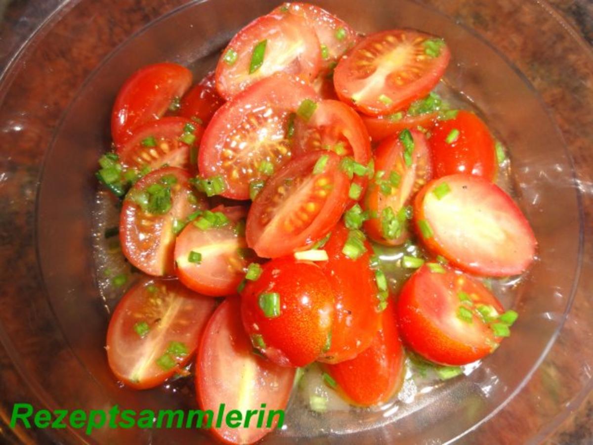 Salatbar:   MINI-ROMA-TOMATEN an feiner Feigensauce - Rezept