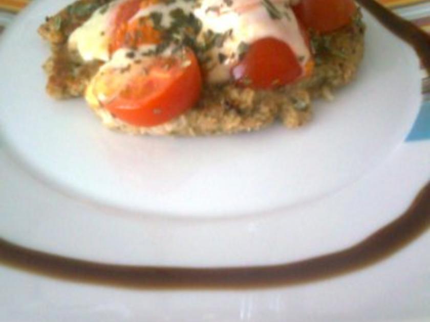 Vollkorn -Gemüse Burger mit Mozarella überbacken - schnell &amp; einfach ...