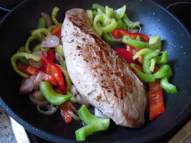 Schweinefilet mit Pfirsichen - Rezept - Bild Nr. 4