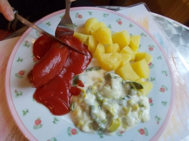 Rezept: LAUCH-SAHNE-GEMÜSE mit SALZKARTOFFELN und TERIYAKI-LACHS Bild Nr. 6 LAUCH-SAHNE-GEMÜSE mit SALZKARTOFFELN und TERIYAKI-LACHS - Rezept - Bild Nr. 6