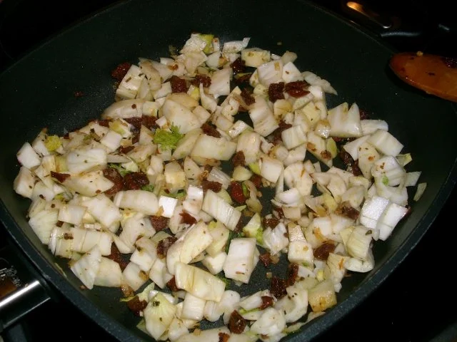 Rezept: Verhüllte Hähnchenbrust auf Fenchel-Tomaten-Gemüse>> Bild Nr. 3 Verhüllte Hähnchenbrust auf Fenchel-Tomaten-Gemüse>> - Rezept - Bild Nr. 3