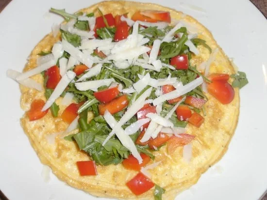 Rührei mit Rucola und Parmesan - Rezept