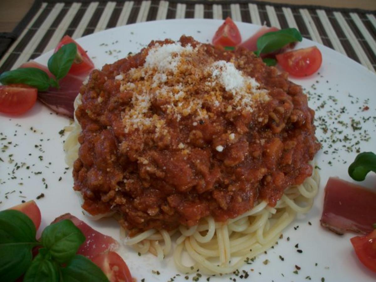 Spaghetti  Bolonese aller Andy Norddeutsche Art.....mit einem hauch Italia...Grana Padano - Rezept