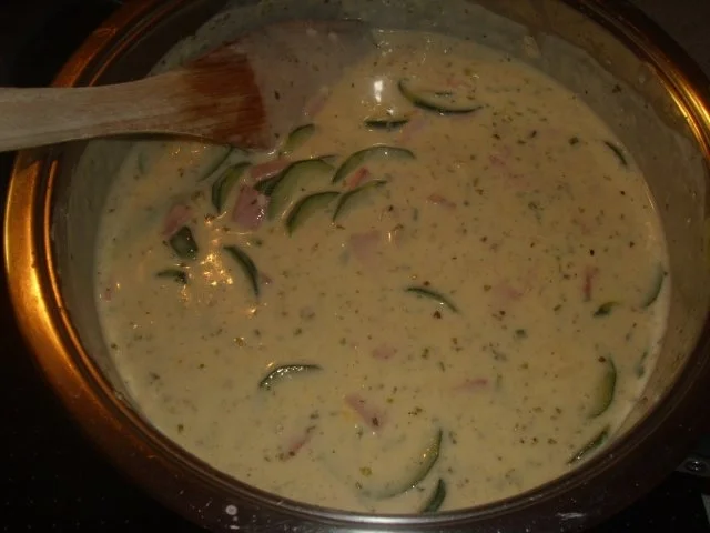 Pasta  in Zucchini-Schinken-Käse-Sosse - Rezept - Bild Nr. 4