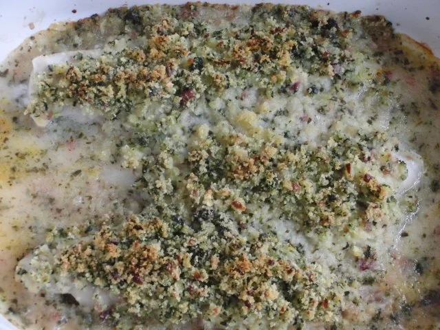 Rezept: Fisch : Seehecht mit Kräuterkruste, dazu Kartoffelstampf Bild Nr. 2 Fisch : Seehecht mit Kräuterkruste, dazu Kartoffelstampf - Rezept - Bild Nr. 2