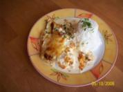 Hähnchenbrustfilet mit Zwiebelhaube - Rezept