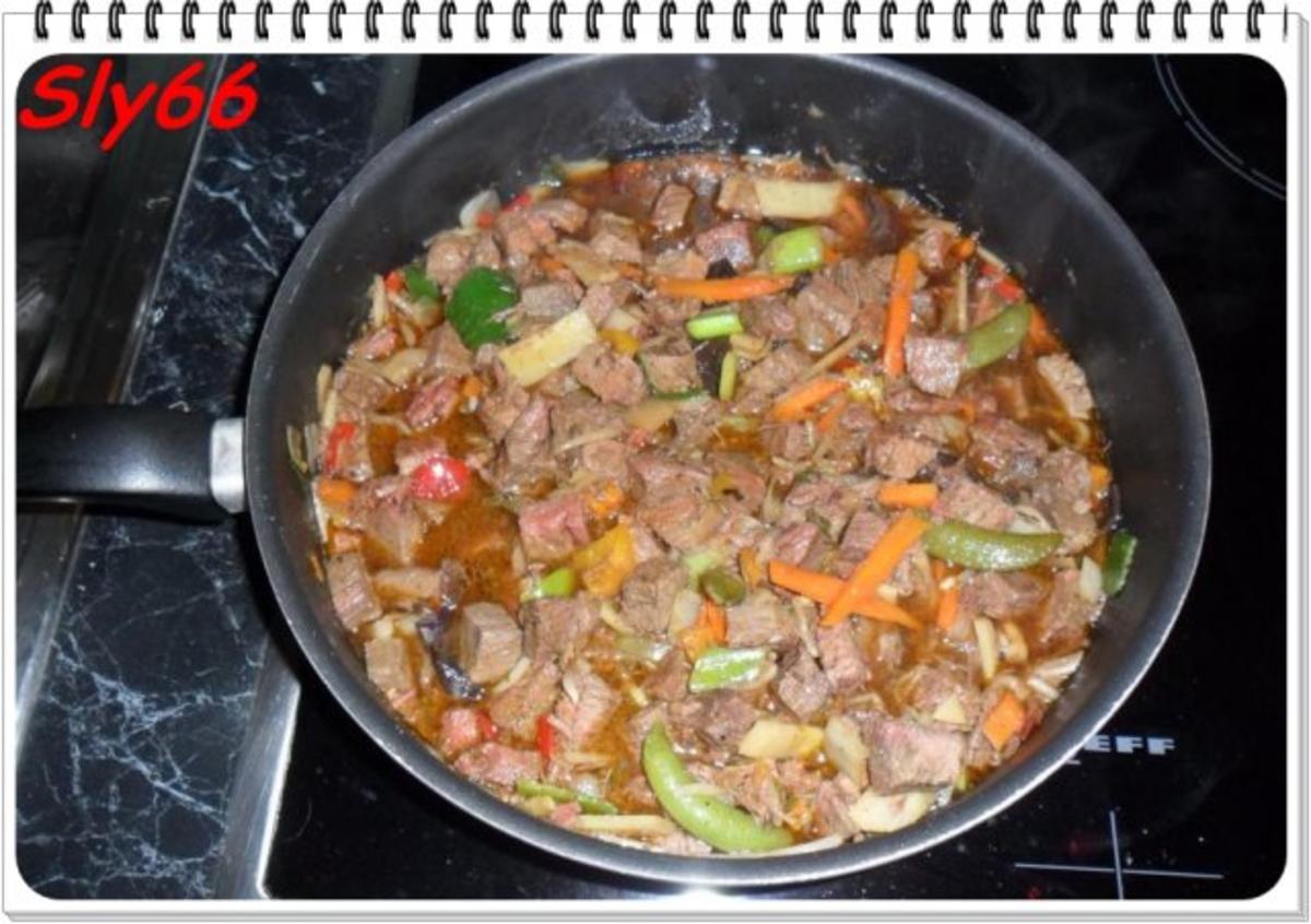 Pfannengerichte:Wokgemüse mit Wadschinken - Rezept - Bild Nr. 13
